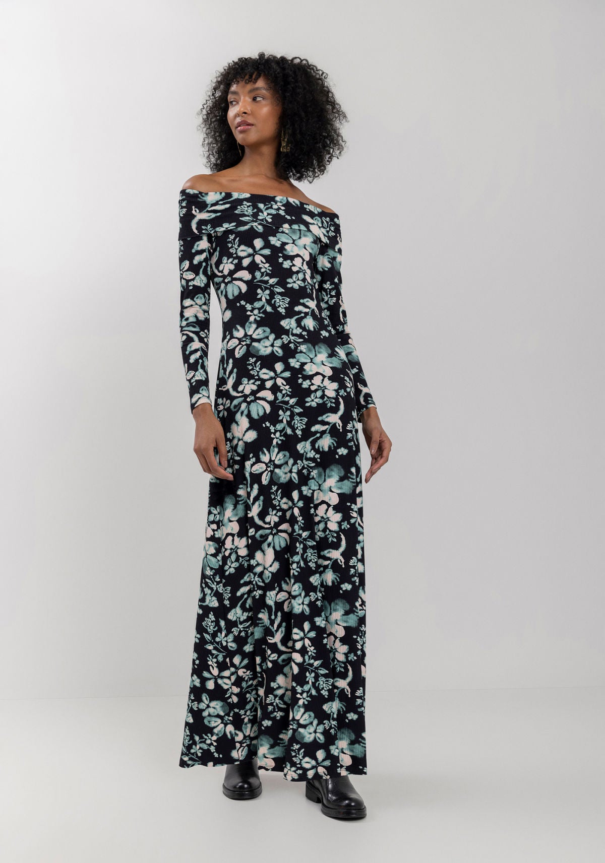 Vestido Longo Ombro A Ombro Lez A Lez Feminino 7304E