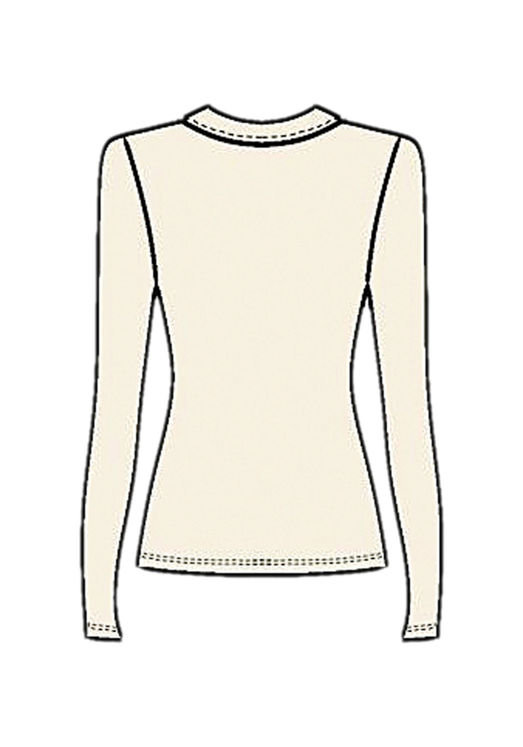 Blusa De Mangas Longas Em Malha Lez A Lez Feminino 9487E