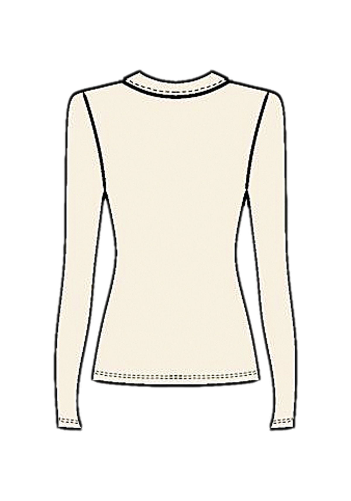 Blusa De Mangas Longas Em Malha Lez A Lez Feminino 9487E