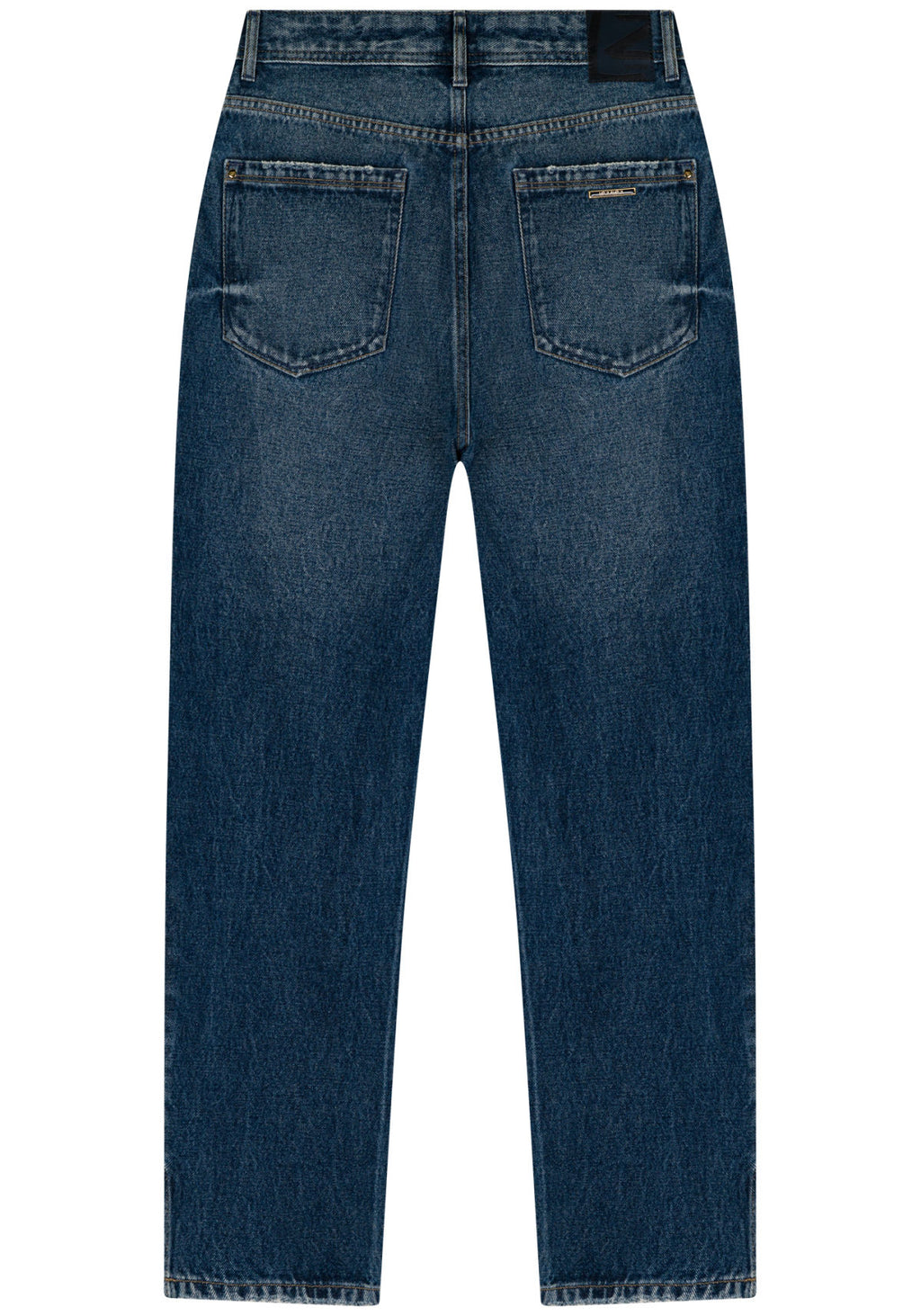 Calça Mom Jeans Com Cintura Alta E Abertura Nas Barras