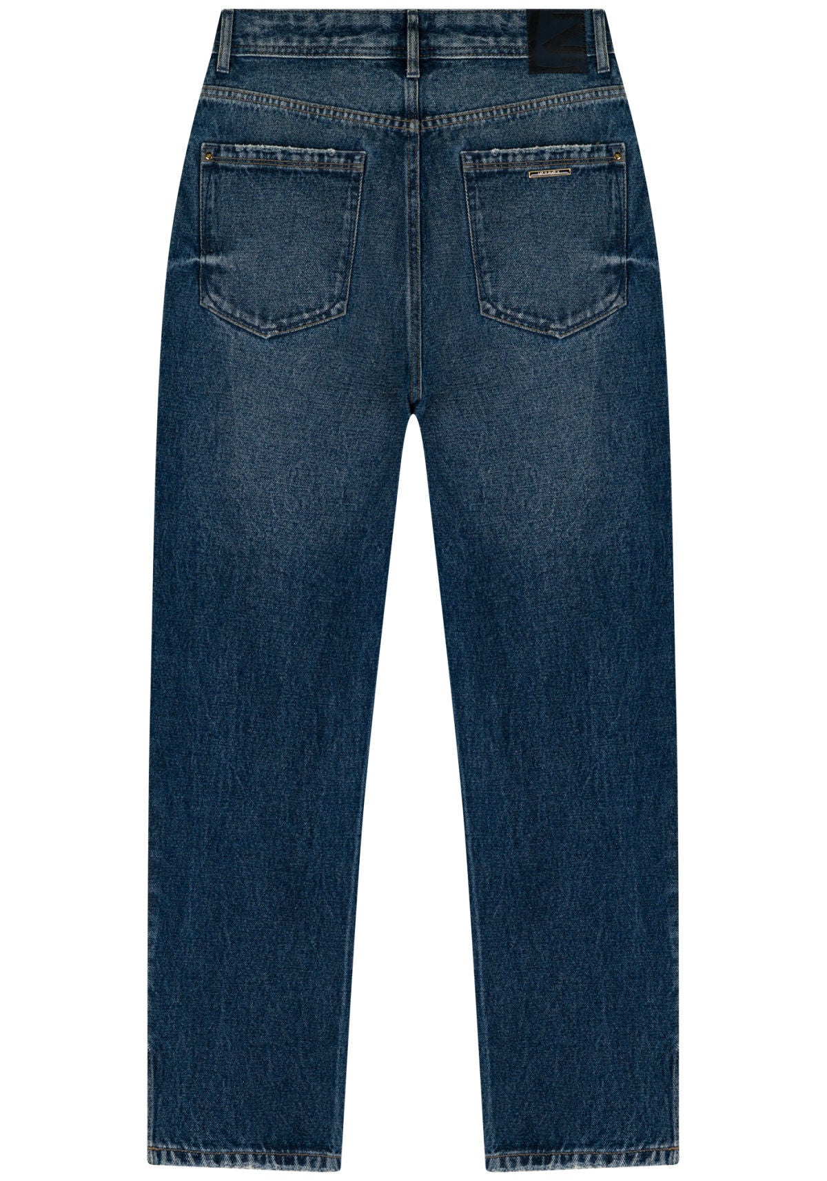 Calça Mom Jeans Com Cintura Alta E Abertura Nas Barras