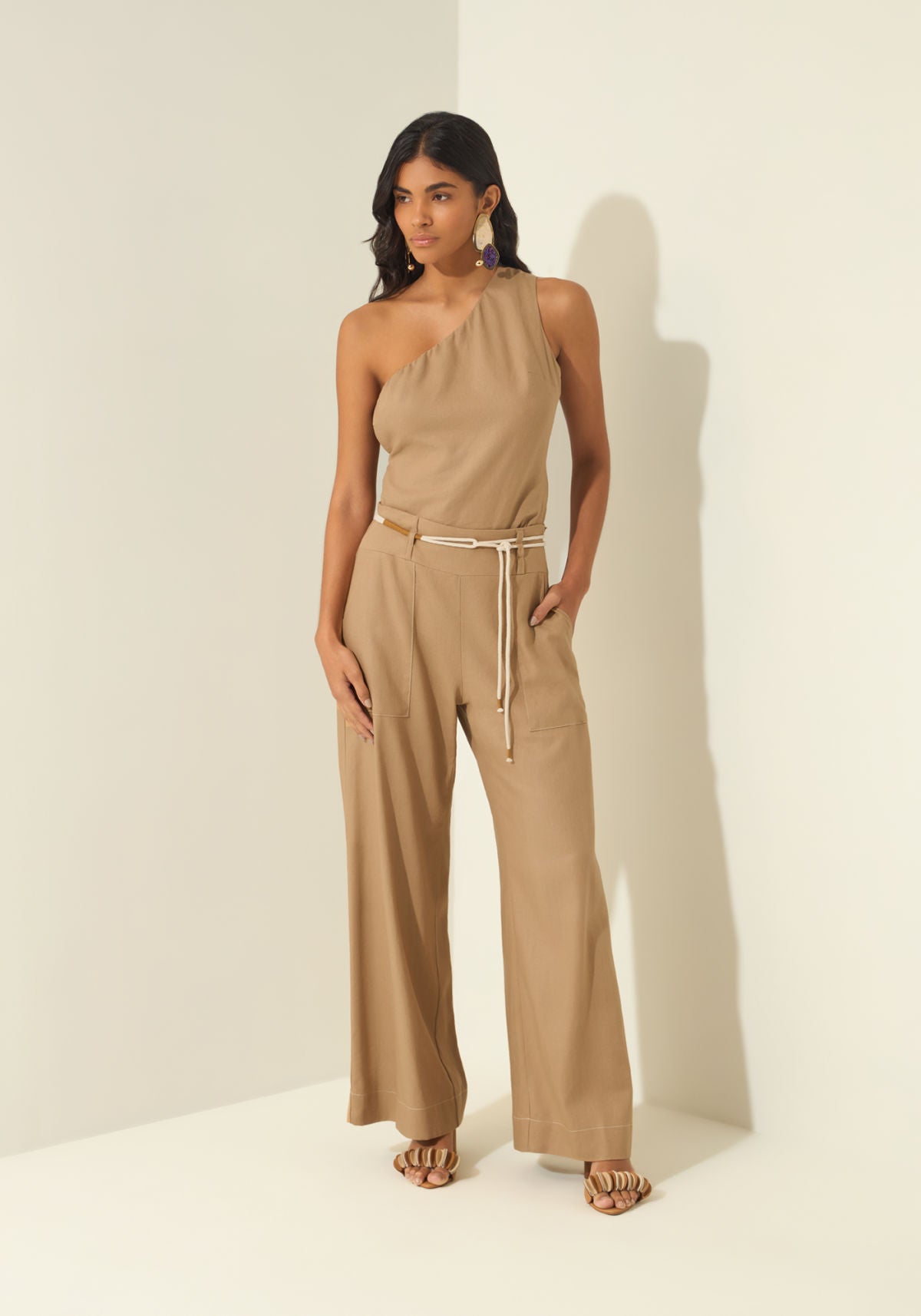 Blusa De Um Ombro Só Com Recorte Lez A Lez Feminino 3540E