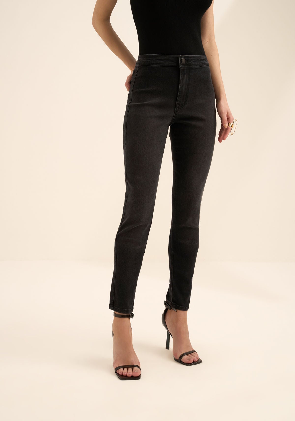 Calça Jeans Jegging De Cintura Alta Lez A Lez Feminino 1599E