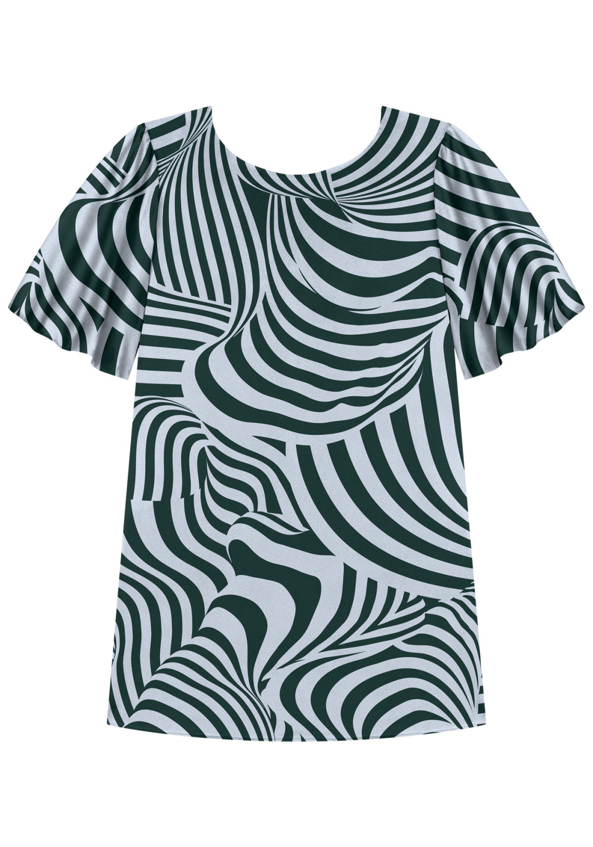 Vestido Curto Fluido Estampado Lez A Lez Feminino 7550E