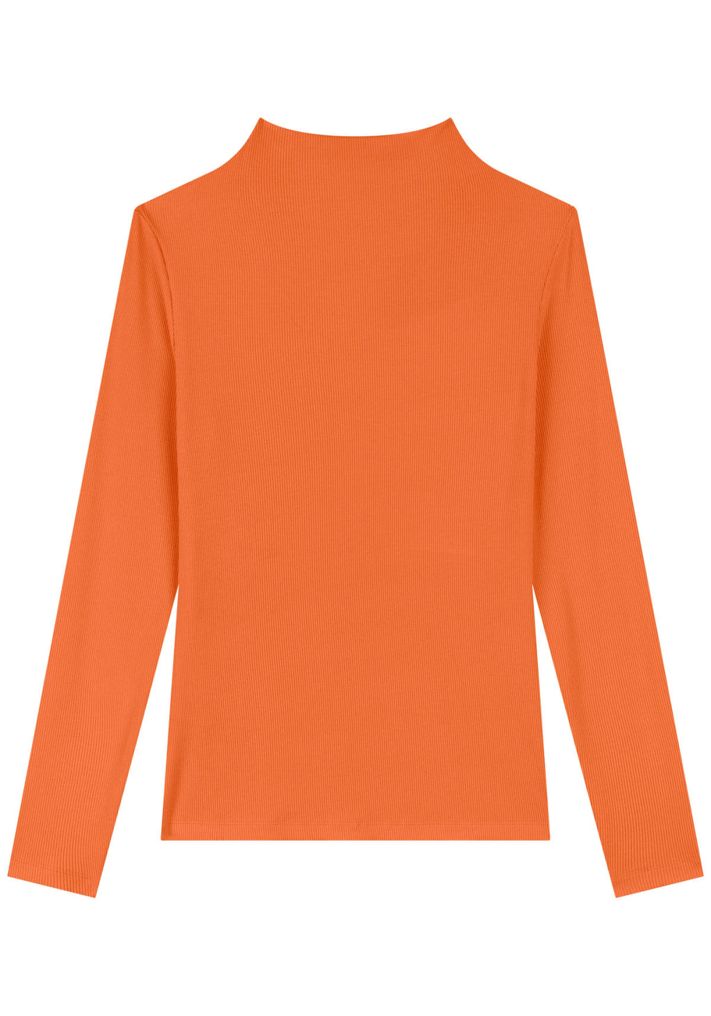 Blusa Canelada De Mangas Longas Lez A Lez Feminino 9256E