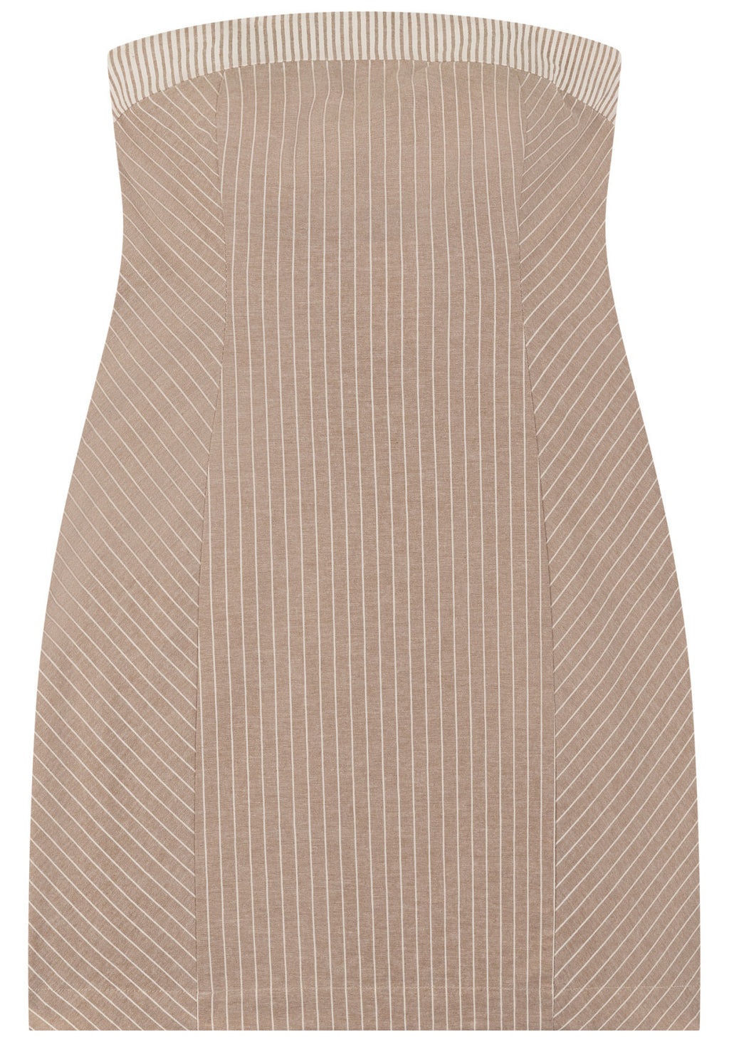 Vestido Curto Listrado Com Decote Lez A Lez Feminino 5175E