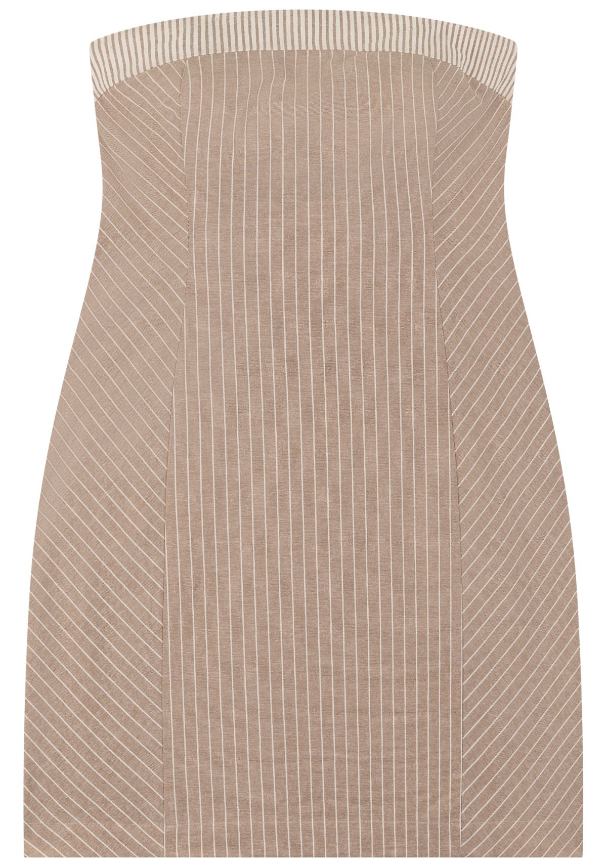 Vestido Curto Listrado Com Decote Lez A Lez Feminino 5175E