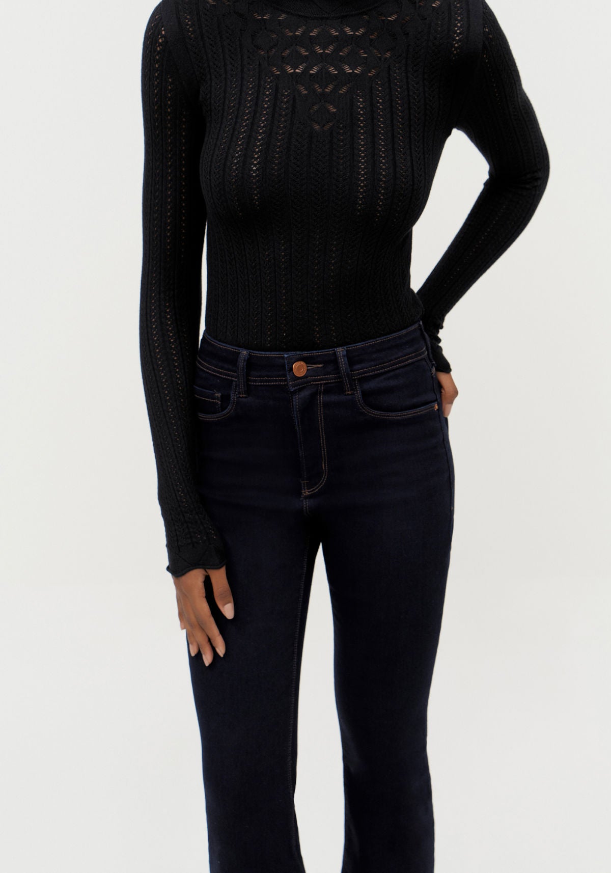 Calça Jeans Flare Cintura Alta Lez A Lez Feminino 2165L