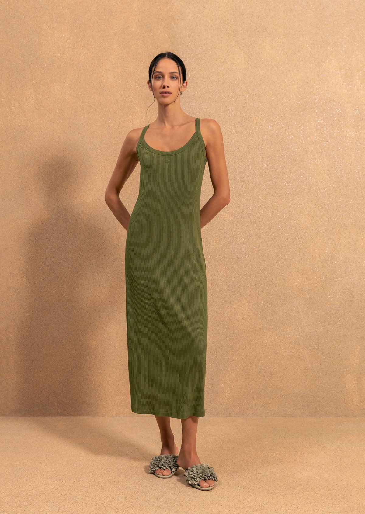 Vestido Chá De Alças Em Malha Lez A Lez Feminino 5305E