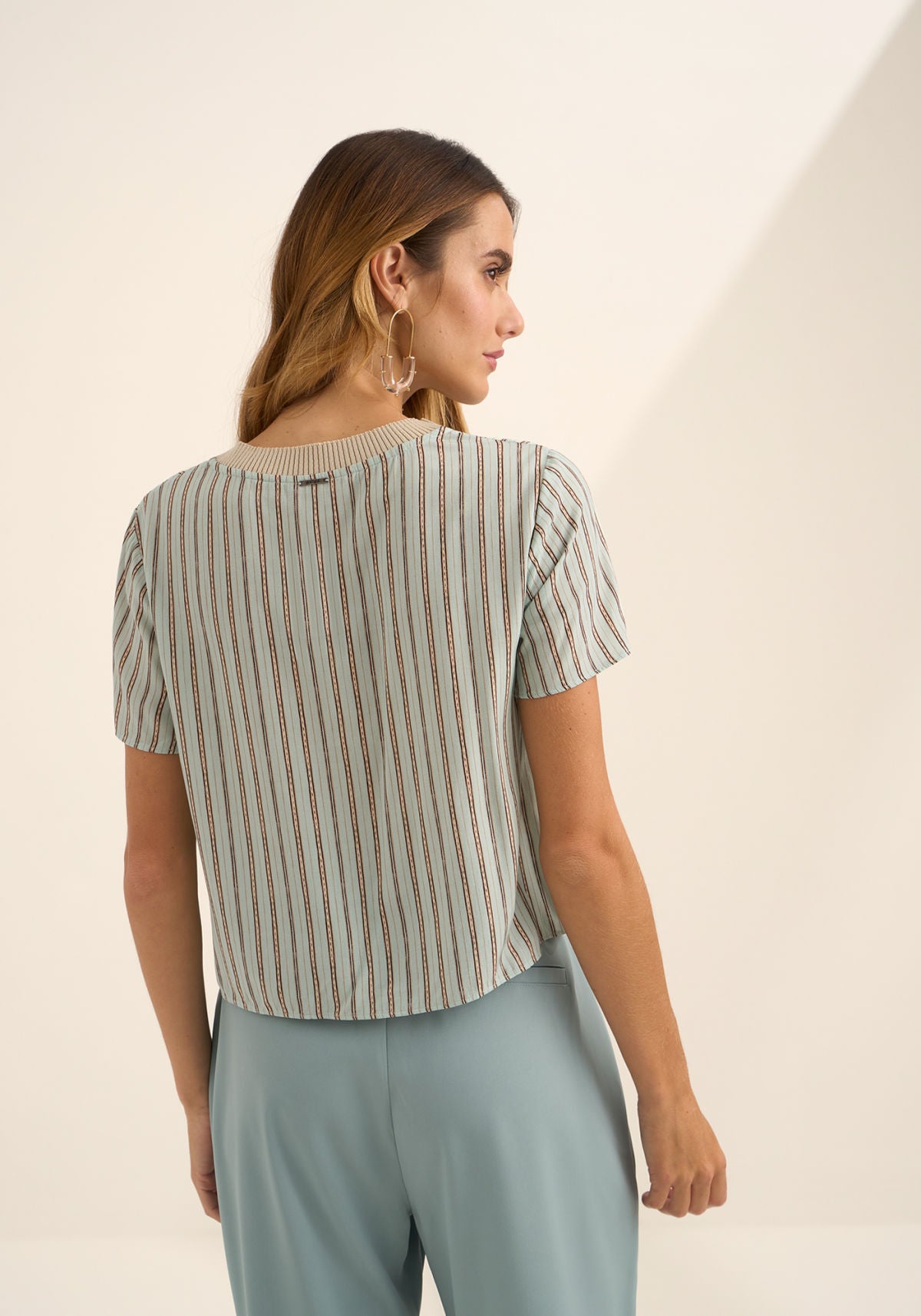 Blusa De Mangas Curtas Retilínea Lez A Lez Feminino 9472E