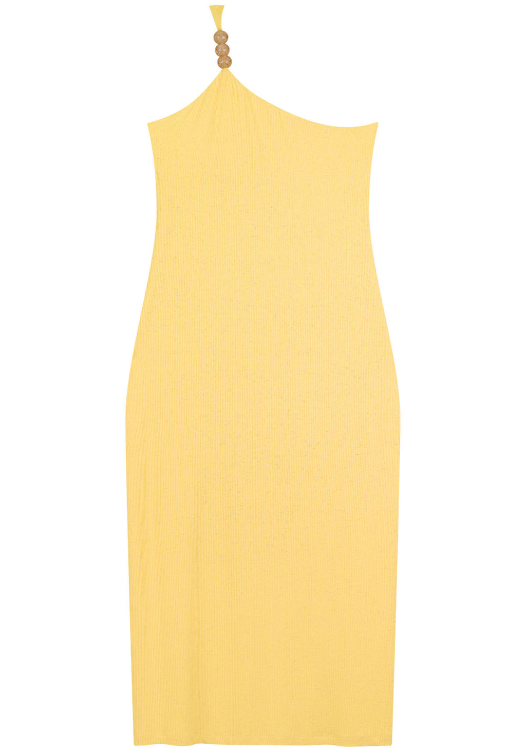 Vestido De Um Ombro Só Midi Canelado Lez A Lez Feminino 5329