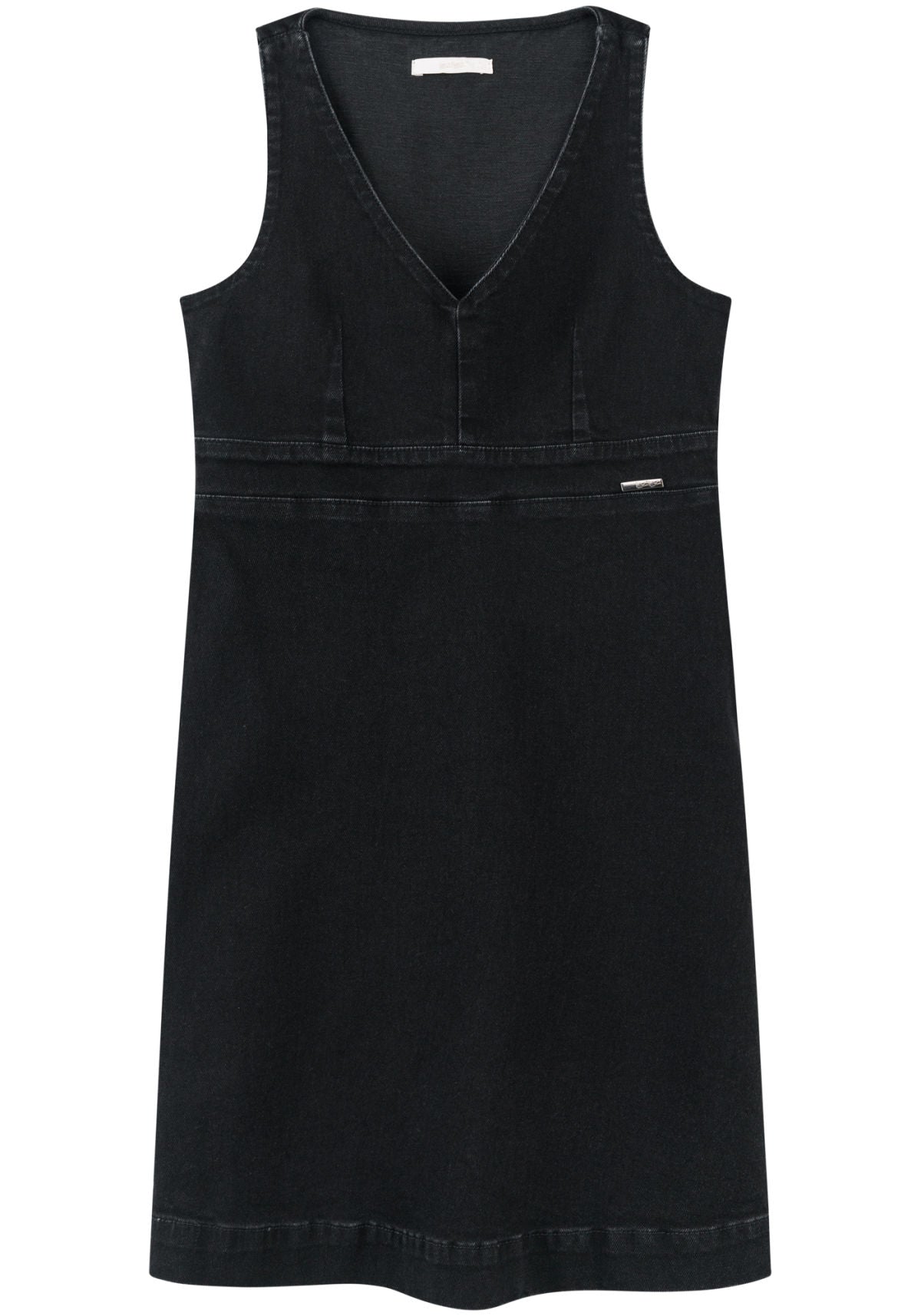 Vestido Jeans Curto Com Decote Em V Lez A Lez Feminino 1012E