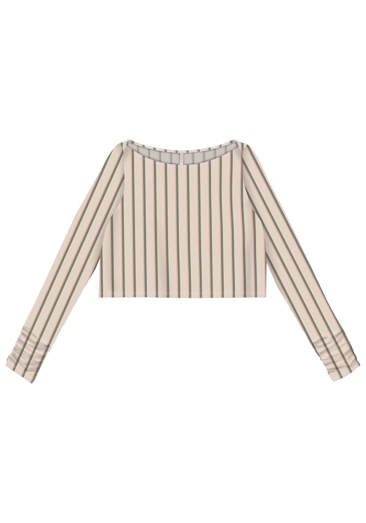 Blusa Manga Longa Cropped Franzido Lez A Lez Feminino 5521L