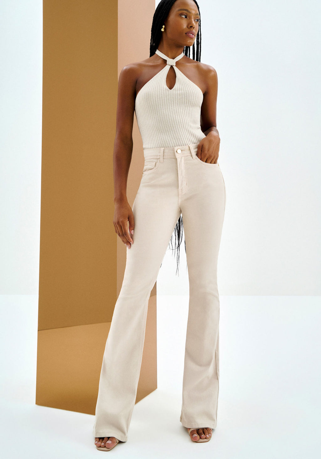 Calça Sarja Flare Bootcut Cintura Lez A Lez Feminino 9385L