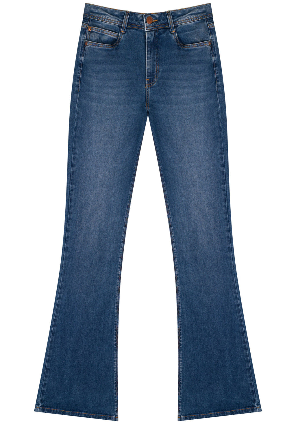 Calça Jeans Flare Com Elastano Lez A Lez Feminino 1518E