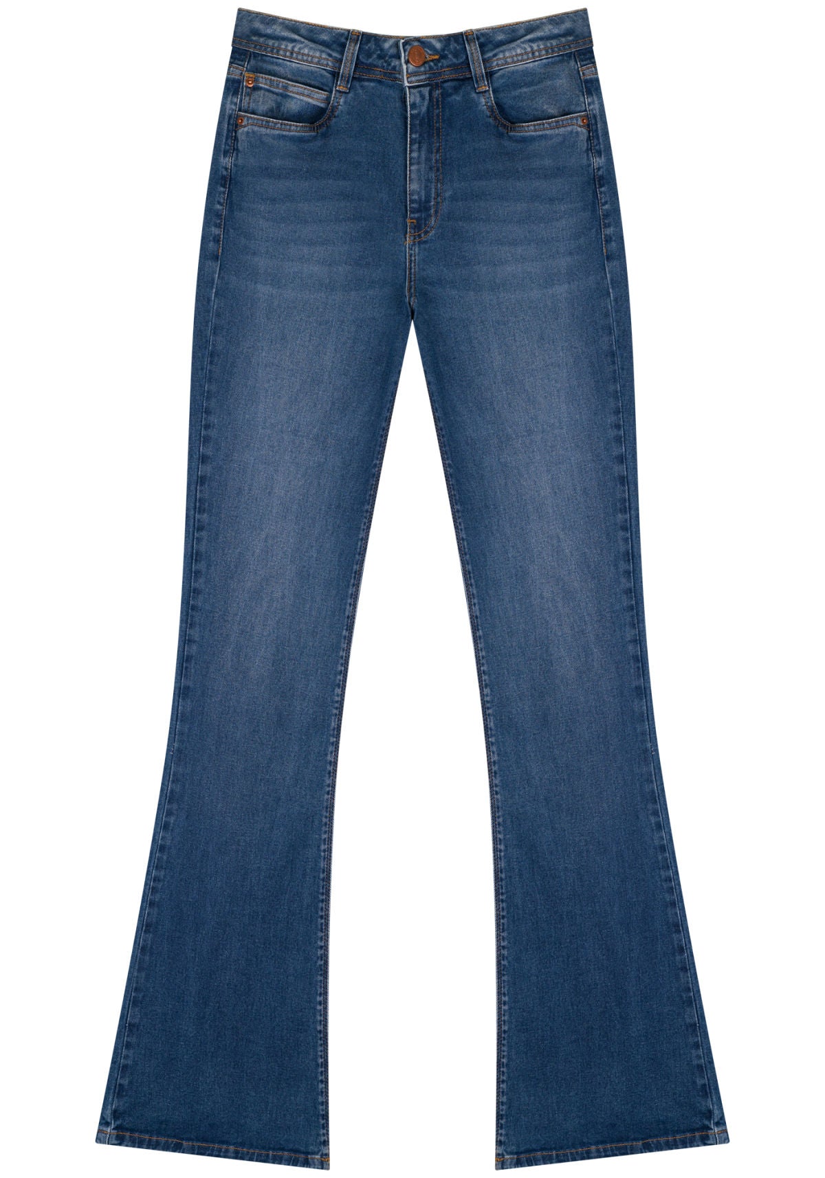 Calça Jeans Flare Com Elastano Lez A Lez Feminino 1518E