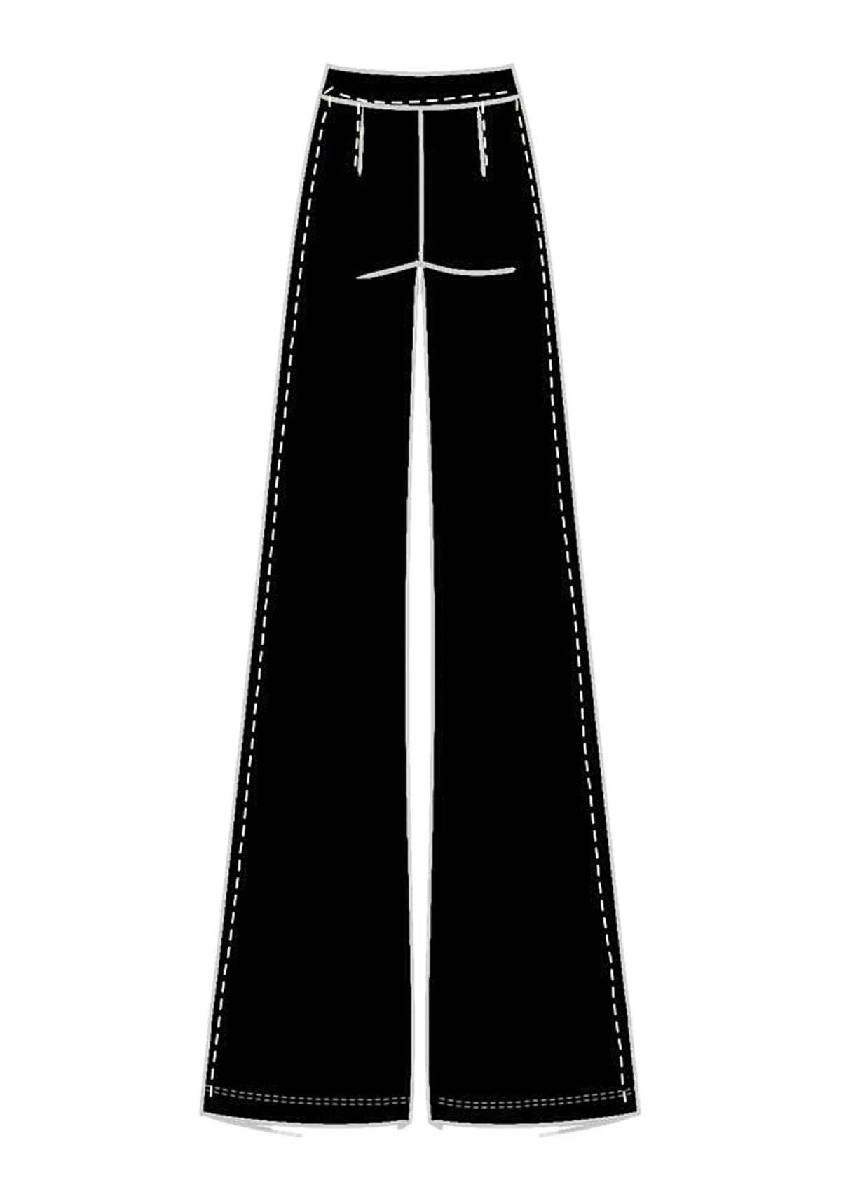 Calça Pantalona De Cintura Alta Lez A Lez Feminino 9566E