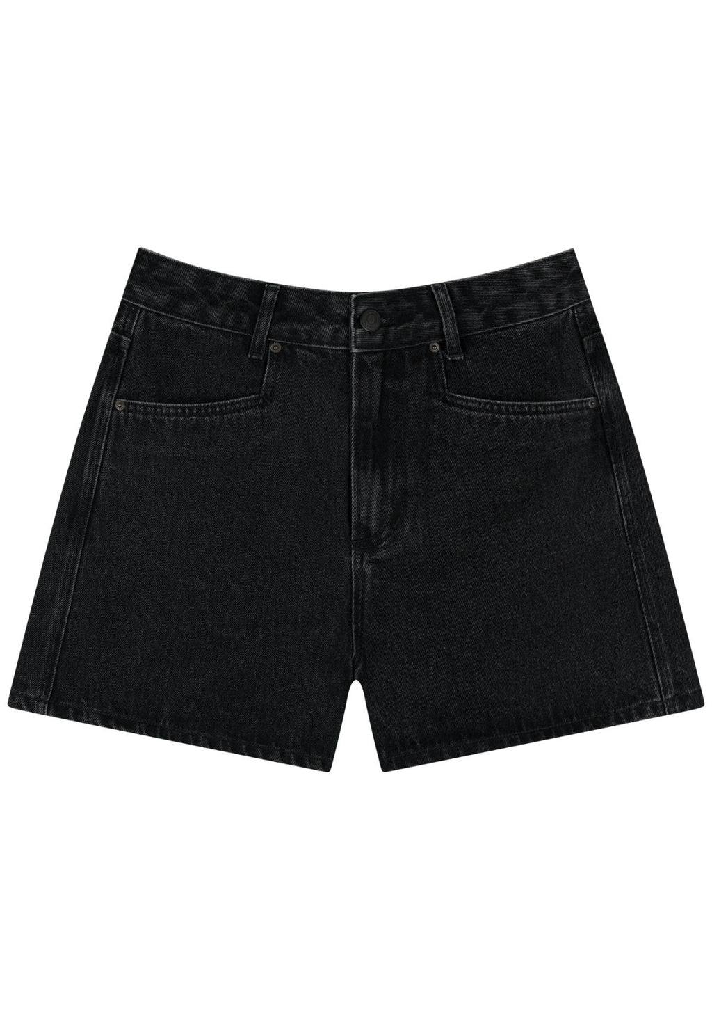 Shorts Jeans Preto Com Cintura Lez A Lez Feminino 2307E