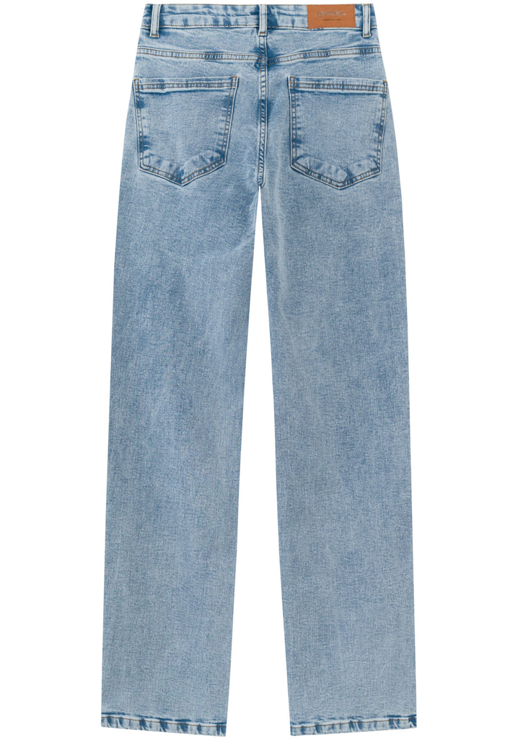 Calça Reta Jeans De Cintura Alta Lez A Lez Feminino 0941E
