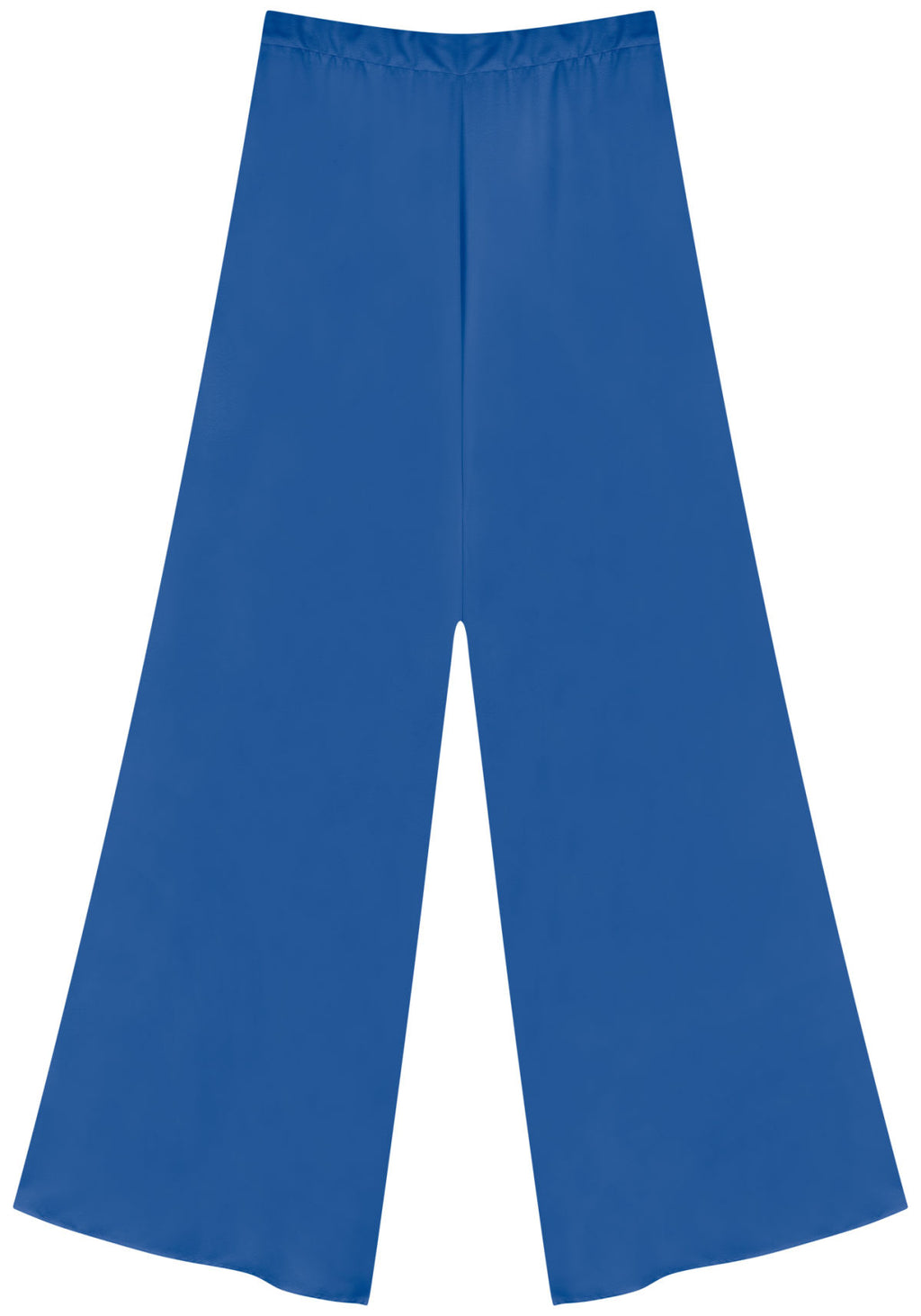 Calça Pantalona De Cintura Alta Com Cós Elástico