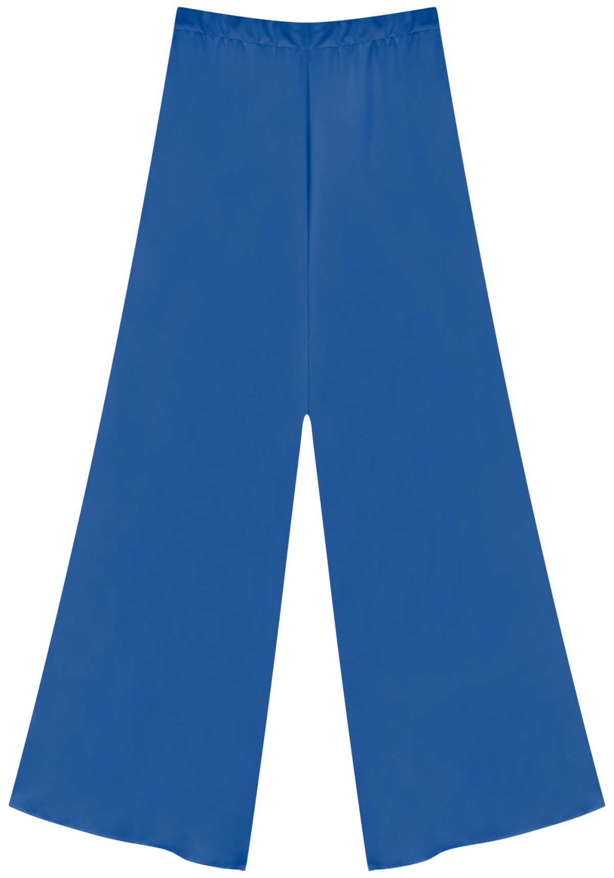 Calça Pantalona De Cintura Alta Com Cós Elástico