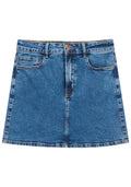 Saia Jeans Curta Cintura Alta Lez A Lez Feminino 7965L
