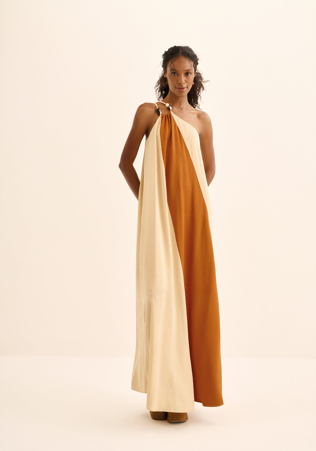 Vestido Longo De Um Ombro Só Lez a Lez Feminino 5834e