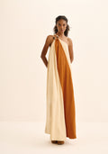 Vestido Longo De Um Ombro Só Lez a Lez Feminino 5834e