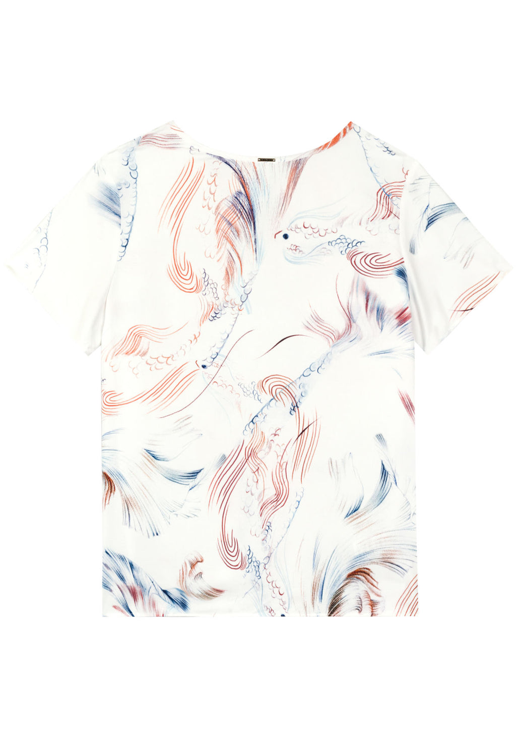 Blusa De Mangas Curtas Estampada Lez A Lez Feminino 3536E