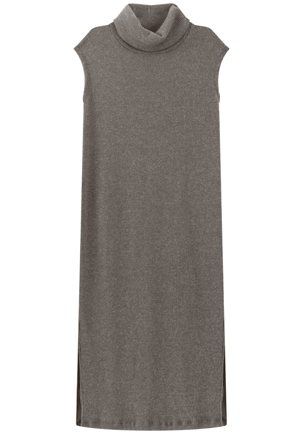 Vestido Canelado De Mangas Curtas Lez A Lez Feminino 7895E