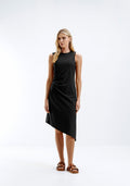 Vestido Midi Assimétrico em Malha Lez A Lez Feminino 6882L