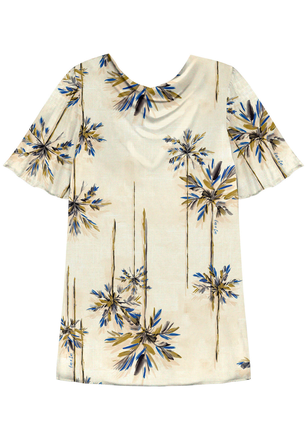 Blusa De Mangas Curtas Estampada Lez A Lez Feminino 9126E