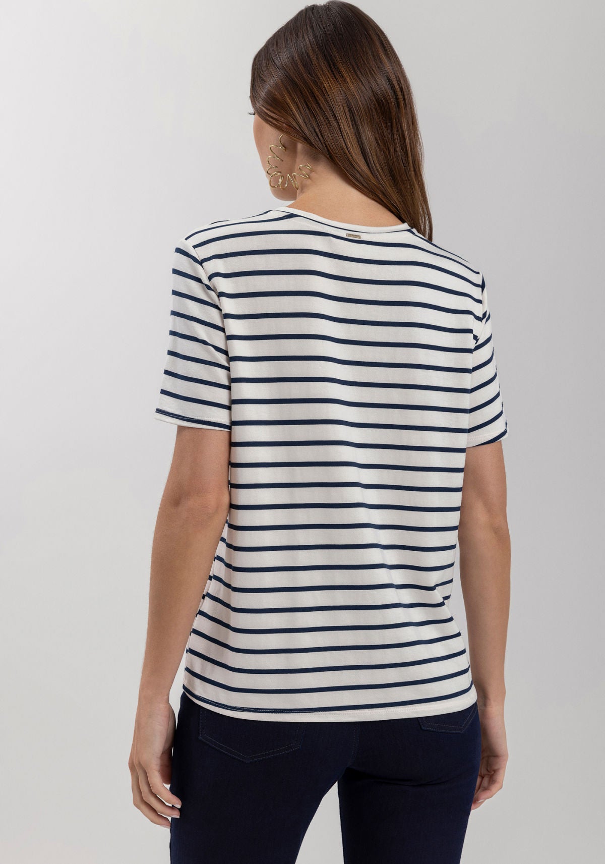 Blusa De Mangas Curtas Listrada Lez A Lez Feminino 7153E
