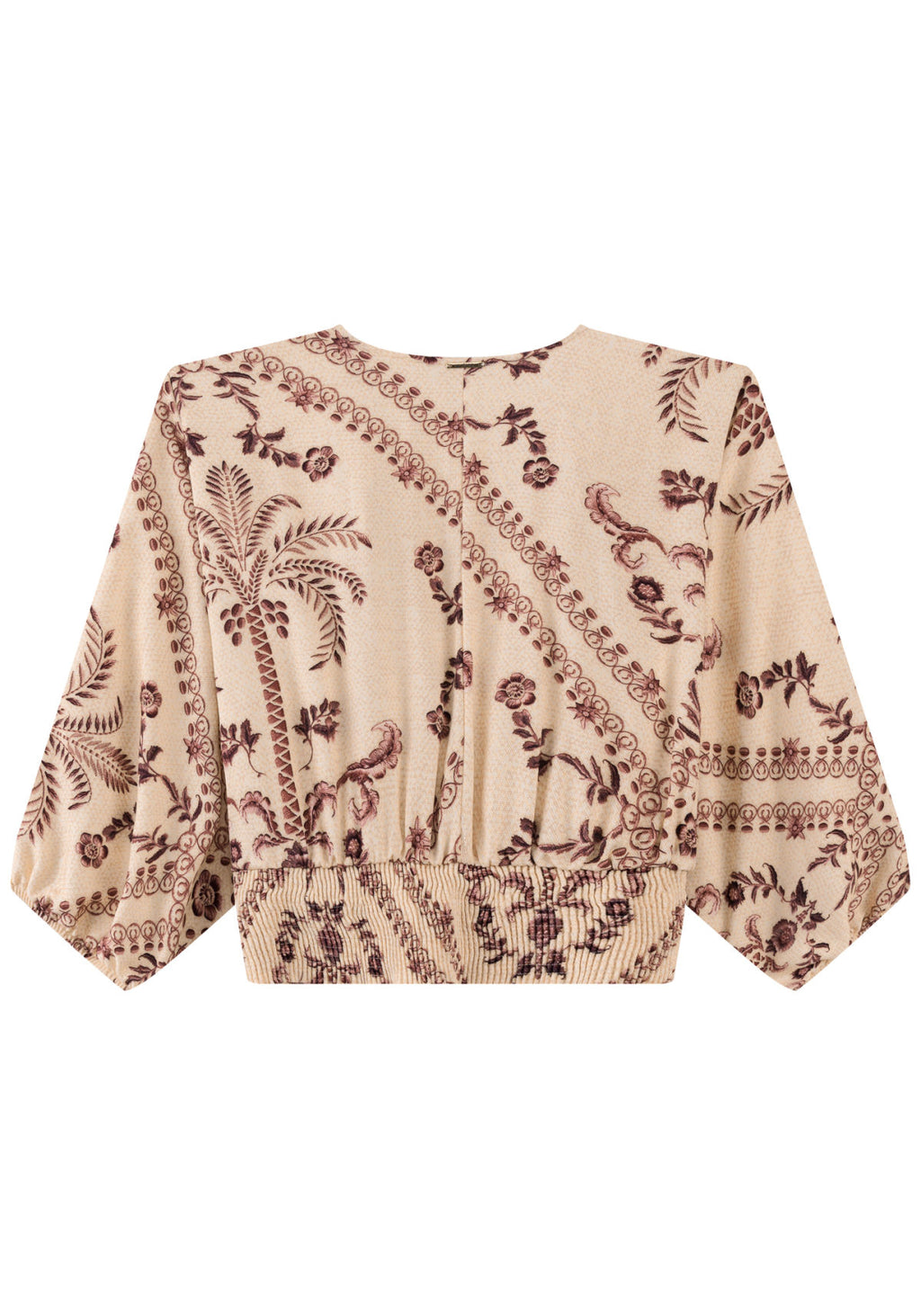 Blusa Estampada Com Mangas 3/4 Lez A Lez Feminino 7844E