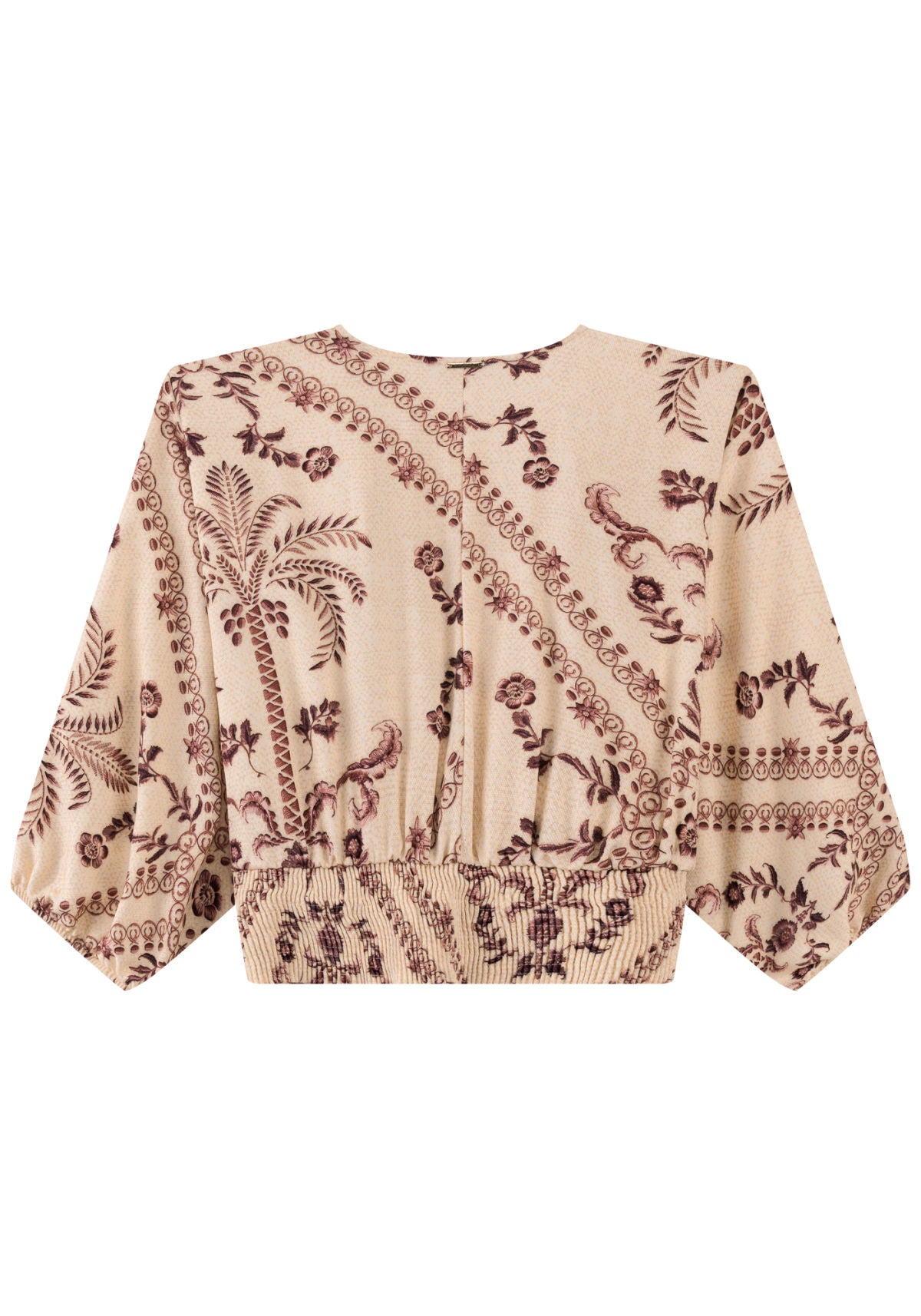 Blusa Estampada Com Mangas 3/4 Lez A Lez Feminino 7844E