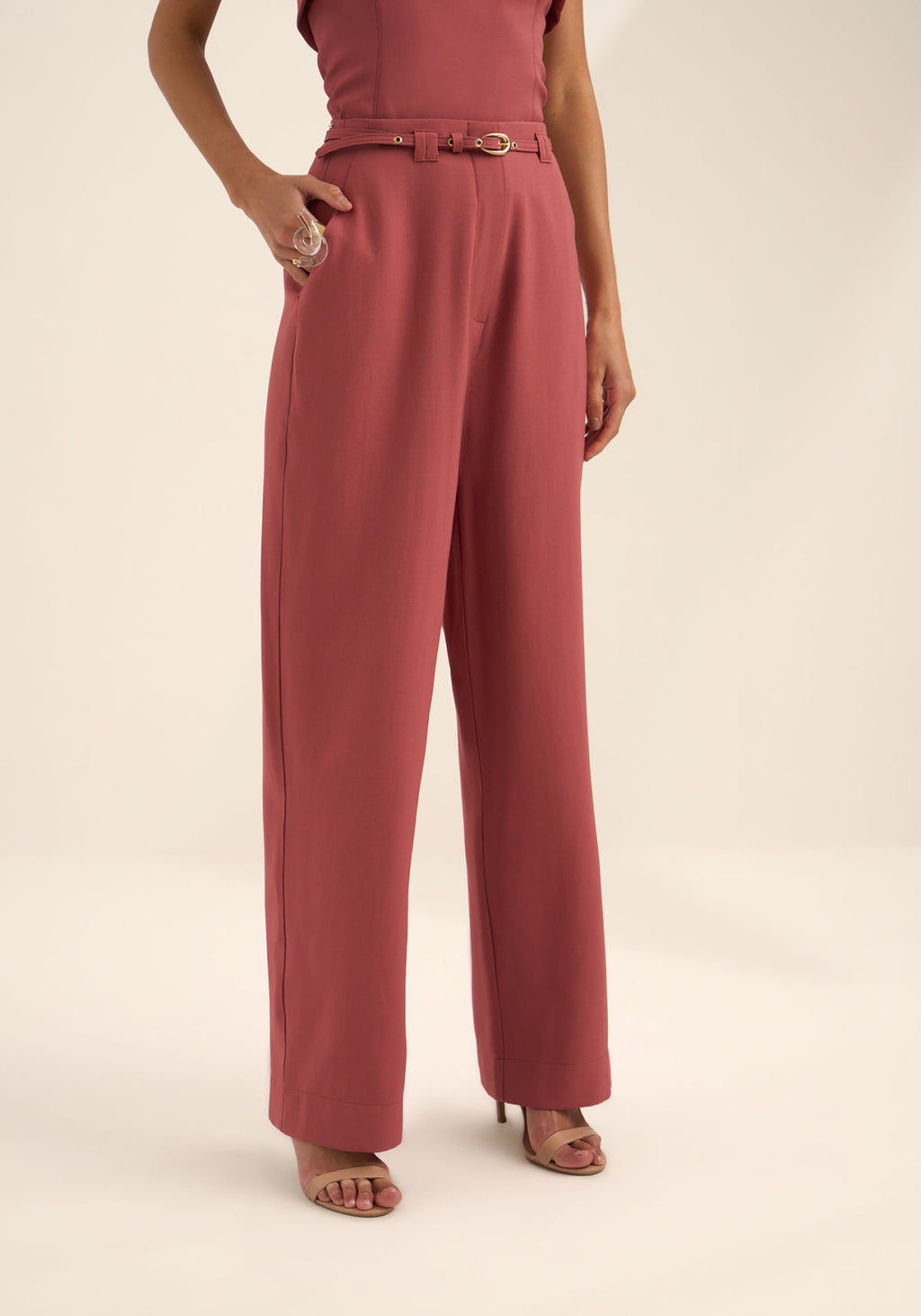 Calça Reta De Cintura Alta Lez A Lez Feminino 9432E