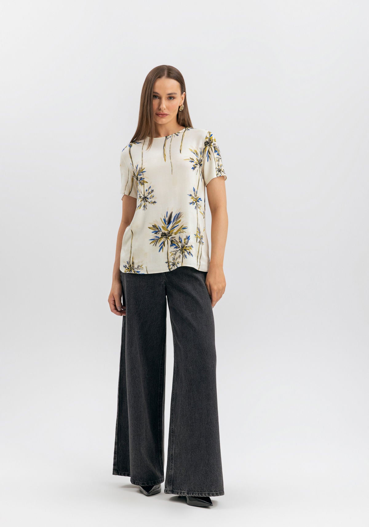 Blusa De Mangas Curtas Estampada Lez A Lez Feminino 9126E