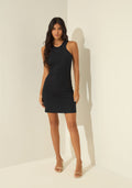 Vestido Curto Bordado Malha  CaneladaLez A Lez Feminino 5303