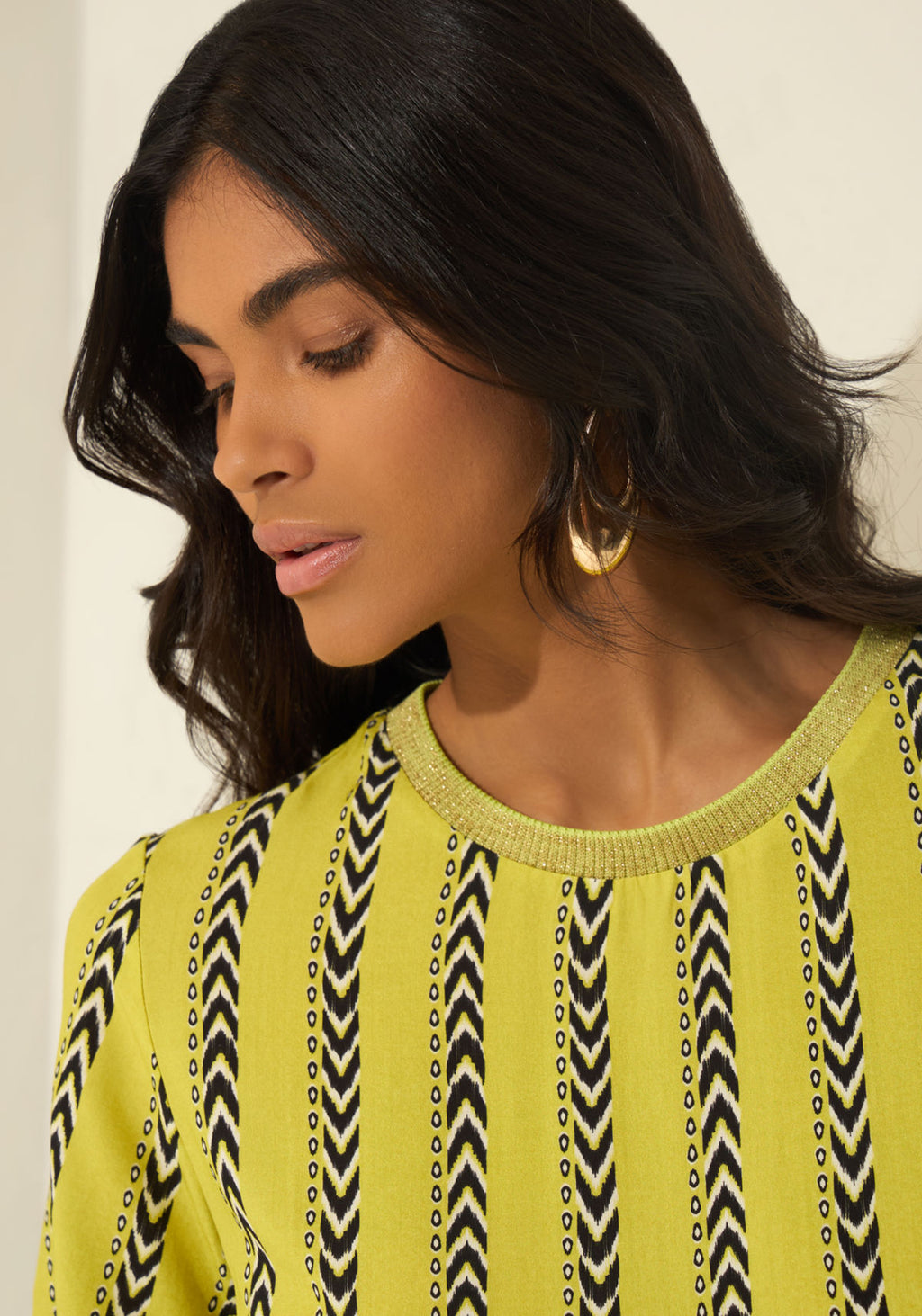 Blusa De Mangas Curtas Estampada Lez A Lez Feminino 3531E