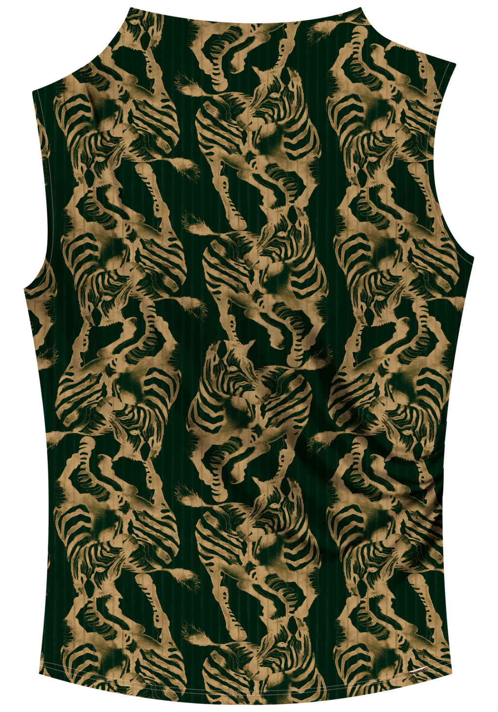 Blusa Sem Mangas Estampada Com Gola Lez A Lez Feminino 9207E