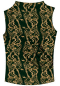 Blusa Sem Mangas Estampada Com Gola Lez A Lez Feminino 9207E