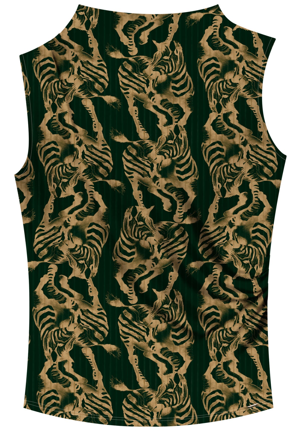 Blusa Sem Mangas Estampada Com Gola Lez A Lez Feminino 9207E