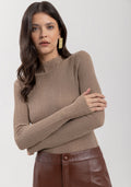 Blusa Manga Longa Tricô Fio Lurex Lez a Lez Feminino 7338E
