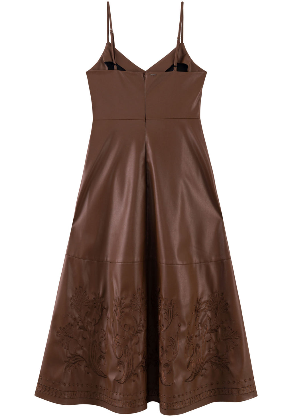 Vestido Chá De Alças Bordados em PU Lez A Lez Feminino 7326E