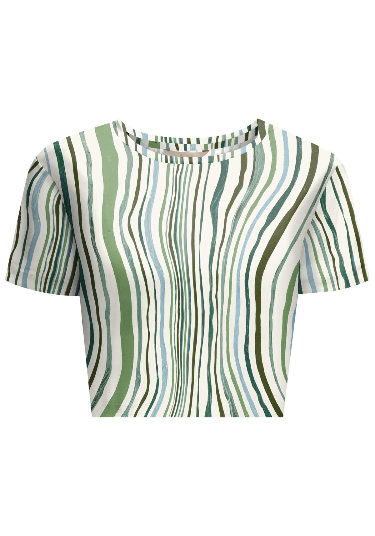 Blusa Cropped Manga Curta em Malha Lez A Lez Feminino 7673L