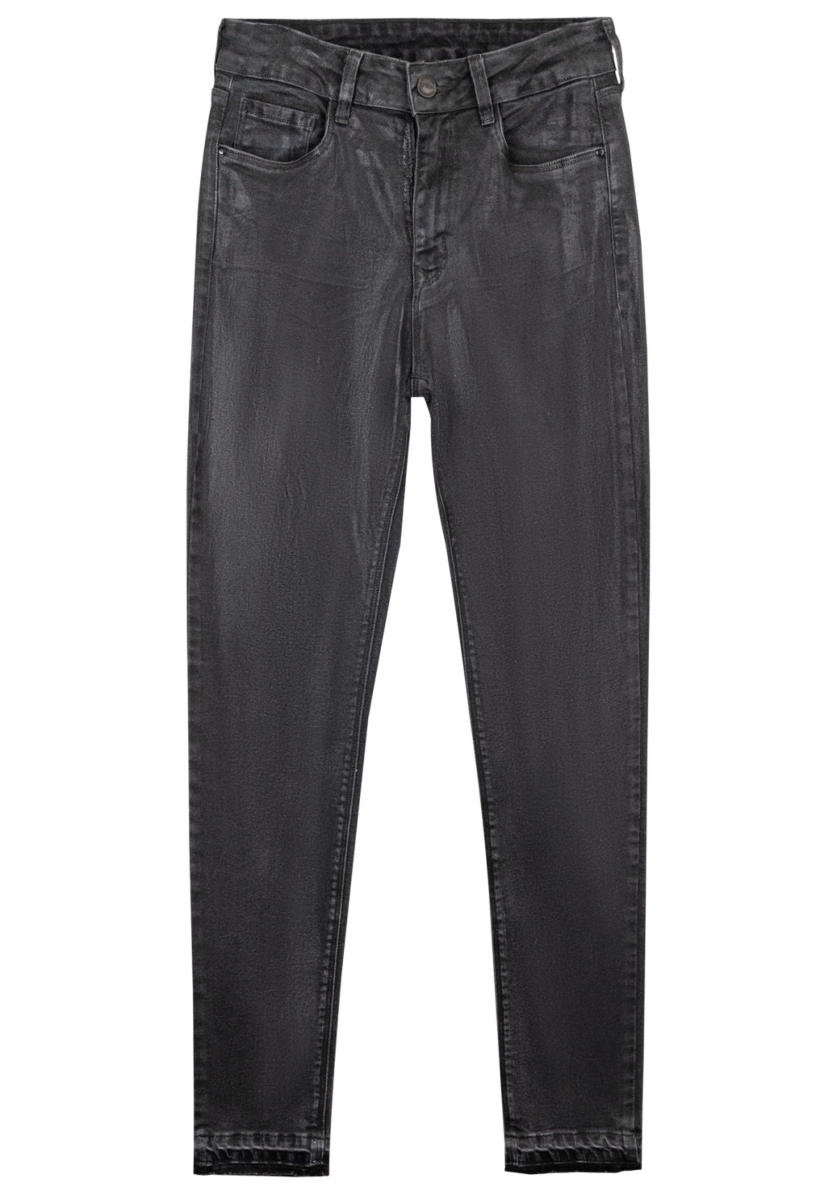 Calça Jeans Skinny Cropped Preta Lez A Lez Feminino 7929L