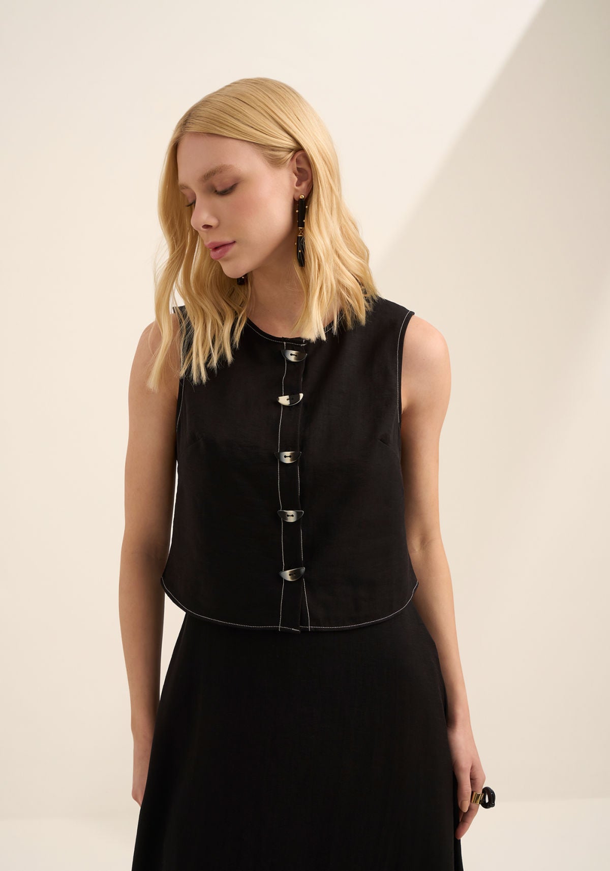 Blusa Com Botões Em Tecido Lez A Lez Feminino 9519E