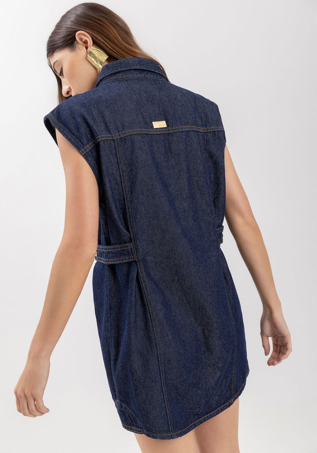 Colete Jeans Alongado Com Botões Lez A Lez Feminino 0832E