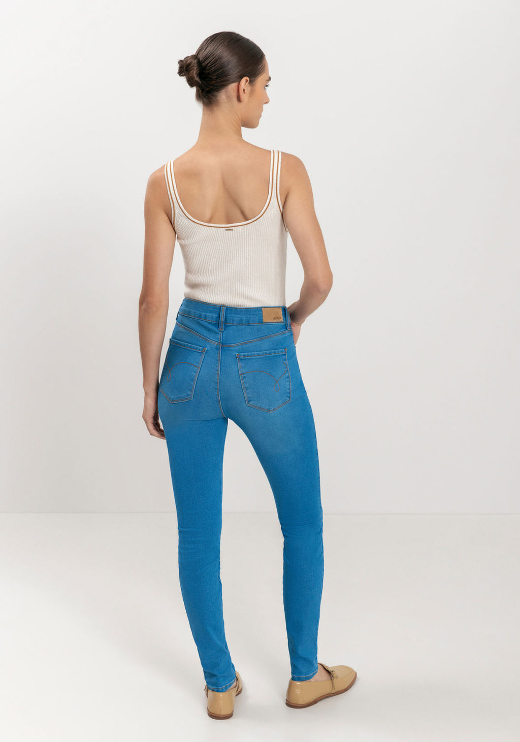 Calça Skinny Jeans Com Bolsos Lez A Lez Feminino 9499L