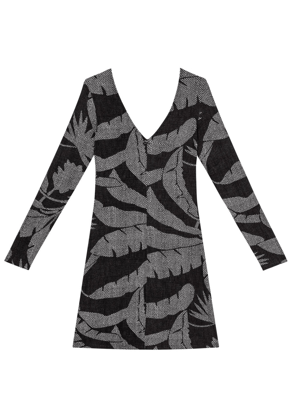 Vestido Curto Manga Longa Estampado Lez A Lez Feminino 5662L